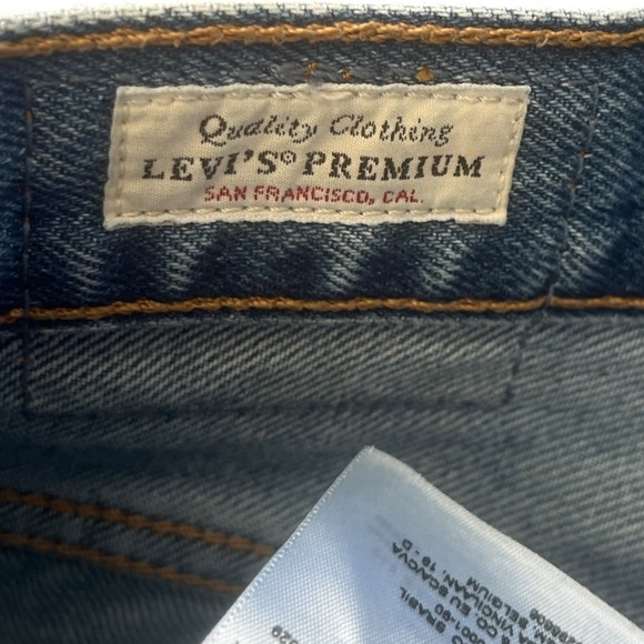 Levi's 501 High Waist Button Fly Distressed Light Wash Skinny Jeans 29x28 Indie - Picture 5 of 11